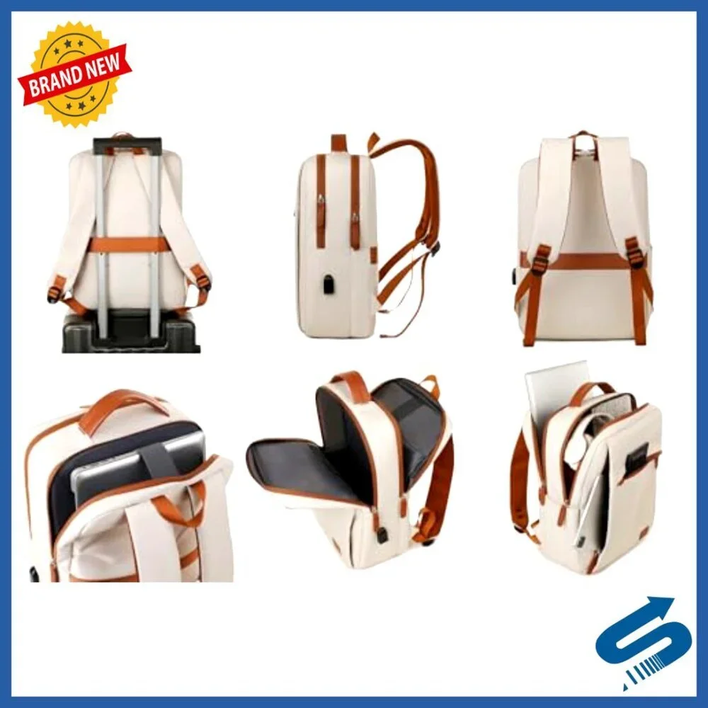 Unisex Laptop Backpack USB Charging Port Travel Business College Functional - Picture 6 of 6